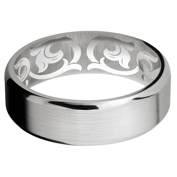 14K White Gold + Satin , Polish Finish
