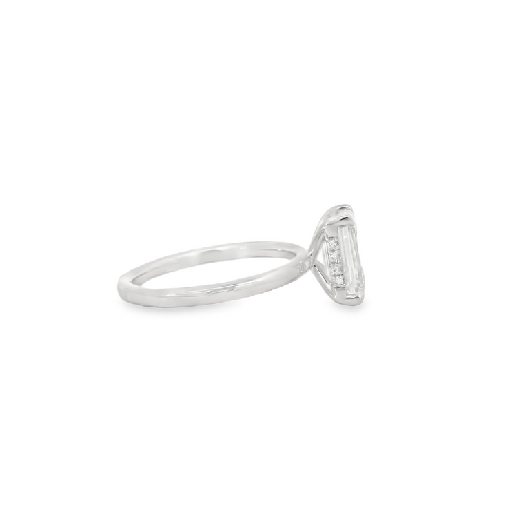 Emerald Cut Lab Grown Engagement Ring