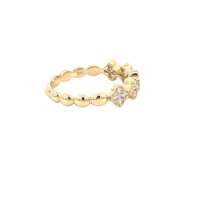 Yellow Gold Shaped Diamond Band