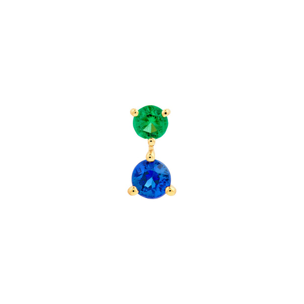 Emerald and Sapphire Studs