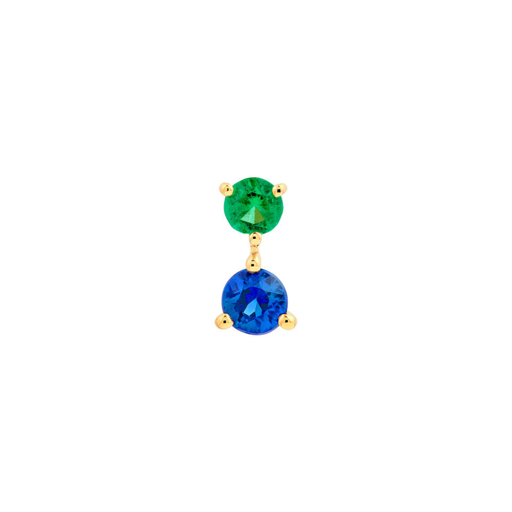 Emerald and Sapphire Studs