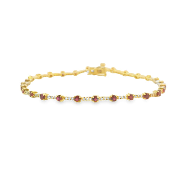 Rubiy and Diamond Bracelet