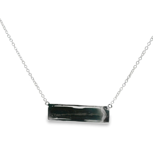 Diamond Halo Bar Pendant