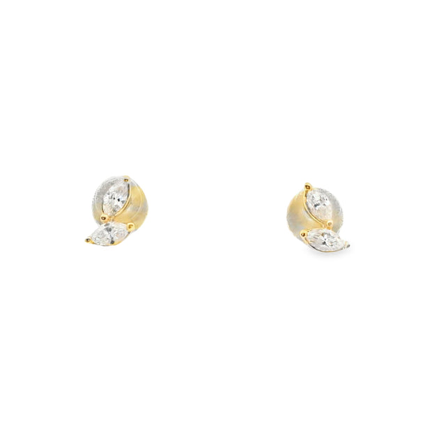 Diamond Two Stone Studs