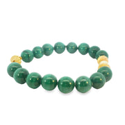 Malachite and Pearl Bead Bracelet