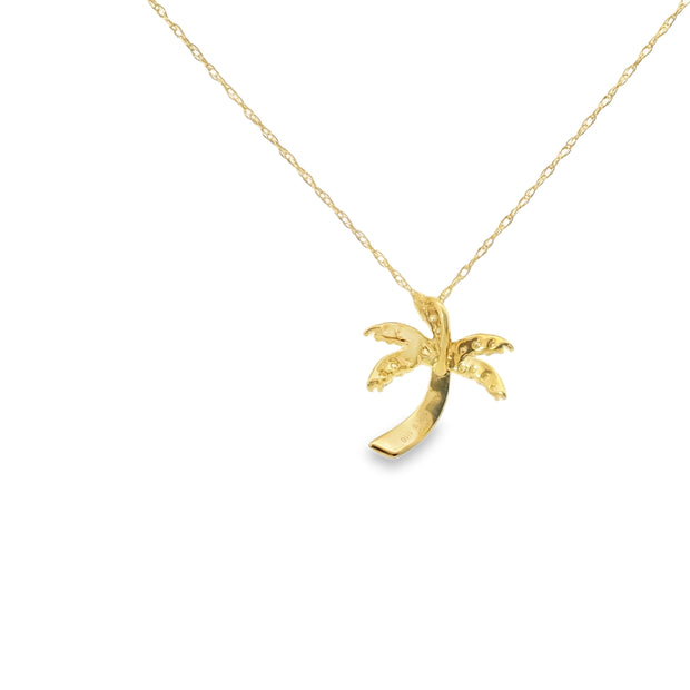 Diamond Palm Tree Pendant