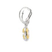 Yellow Diamond Drop Earrings