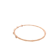 14 Karat Rose Gold Diamond Bangle Bracelet
