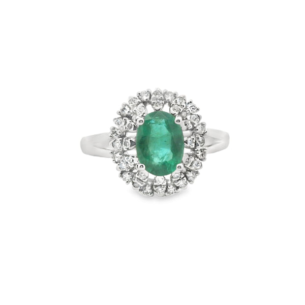 Emerald and Diamond Ring