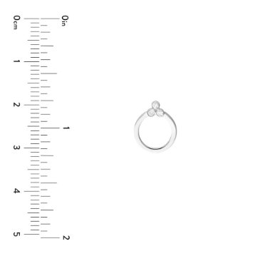 Diamond Trio Open Circle Studs