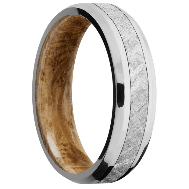 14K White Gold + Polish , Polish Finish + Whiskey Barrel