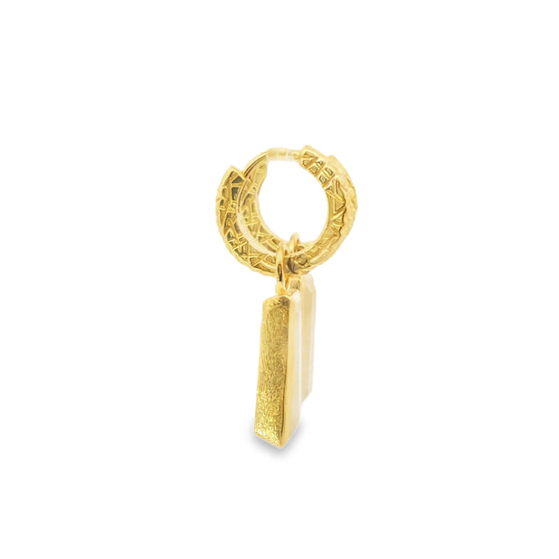 Vermeil Huggies with Moonstone Charms