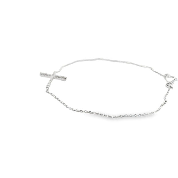 Diamond Cross Chain Bracelet
