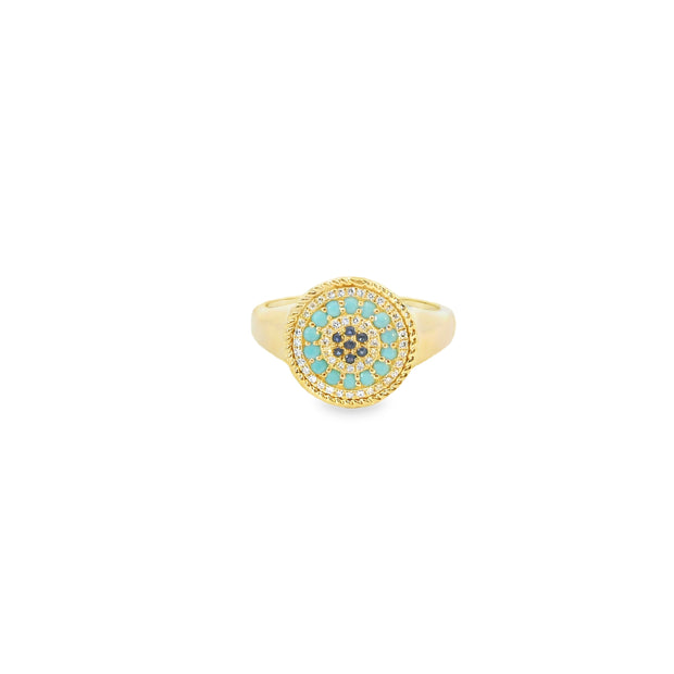 Turquoise and Sapphire Ring