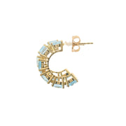 Blue Topaz Hoops