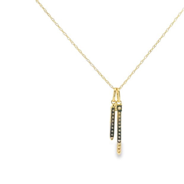 Double Diamond Bar Dangle