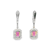 Drop Earrings with Ruby and Diamond