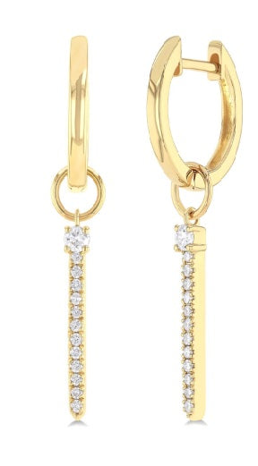 Vertical Bar Diamond Earrings
