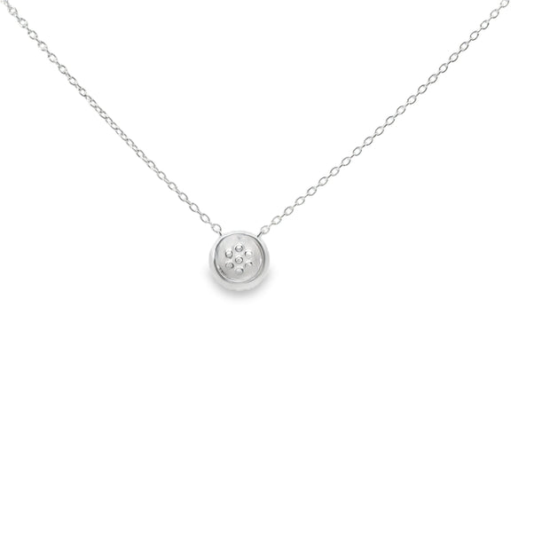 Diamond Pave Disc Pendant