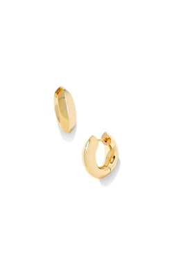 Kendra Scott Mikki Gold Metal Huggie Earrings