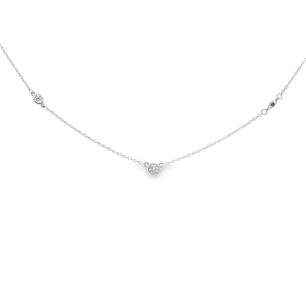 Diamond Bezel Station Necklace