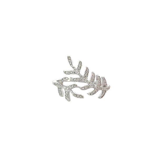 White Gold Diamond Vine Ring