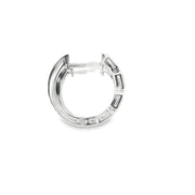 Emerald Cut Bezel Set Diamond Huggies