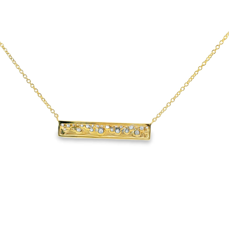 Scatter Diamond Bar Pendant