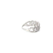 White Gold Diamond Chain Ring