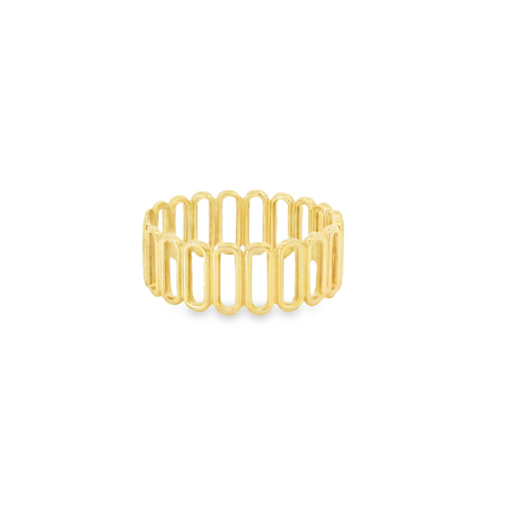 Yellow Gold Paperclip Ring