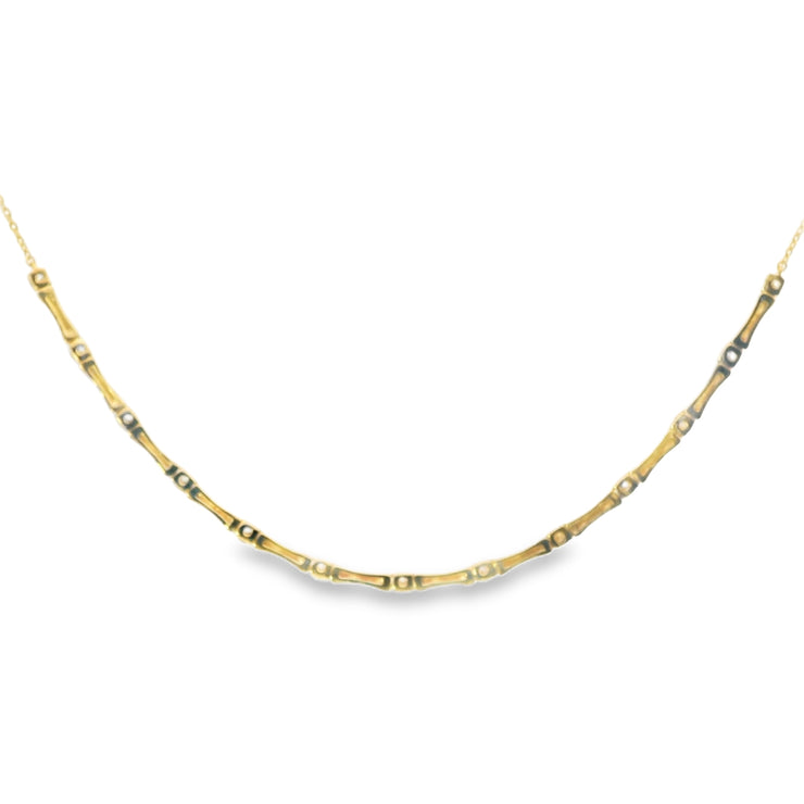 Diamond Bamboo Bar Pendant