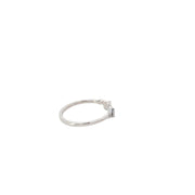 White Modern Electrum Diamond Scatter Stone Ring