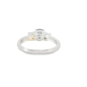 Sapphire and Diamond Three Stone Ring