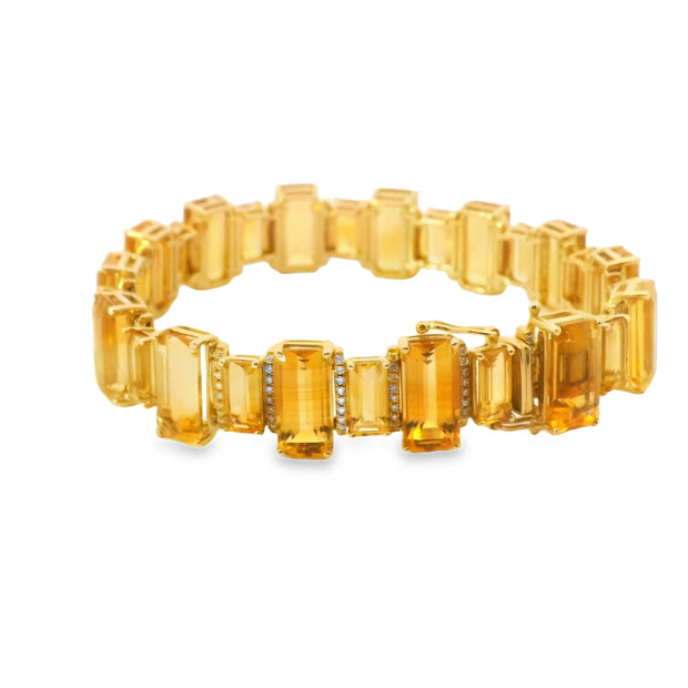 Citrine and Diamond Bracelet