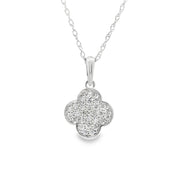 Diamond Pave Clover Pendant
