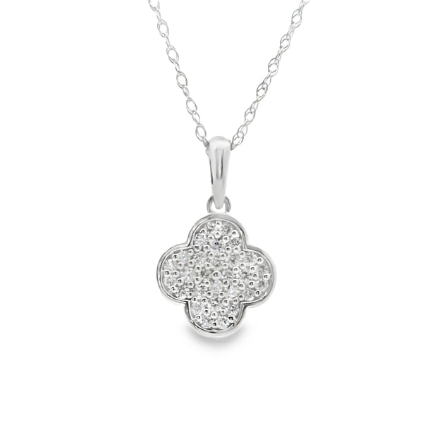 Diamond Pave Clover Pendant