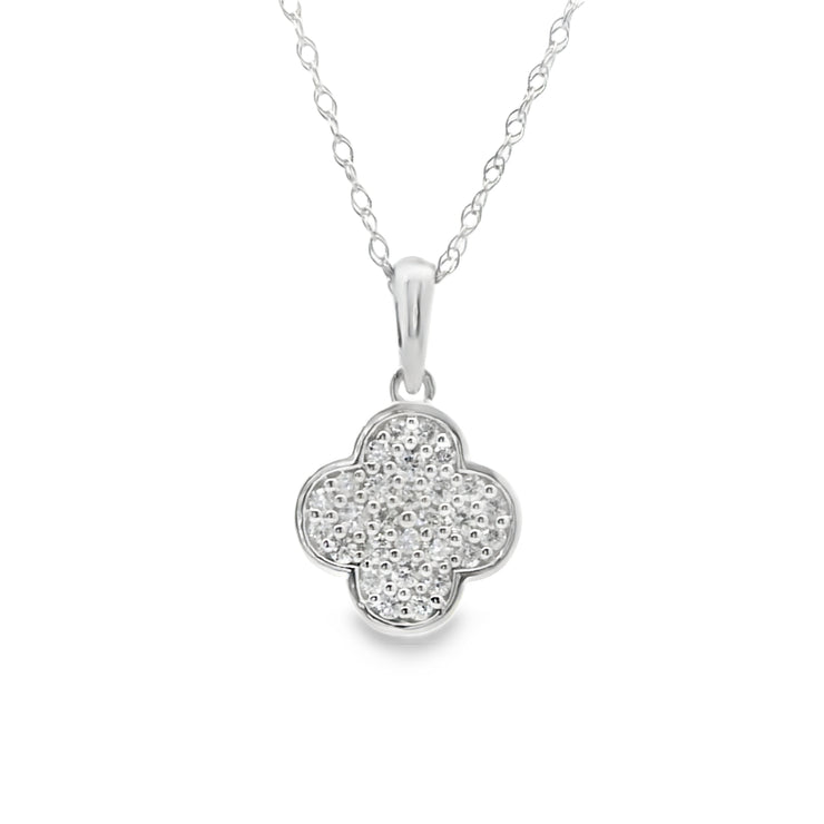 Diamond Pave Clover Pendant