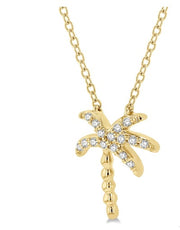 Palm Tree Diamond Necklace