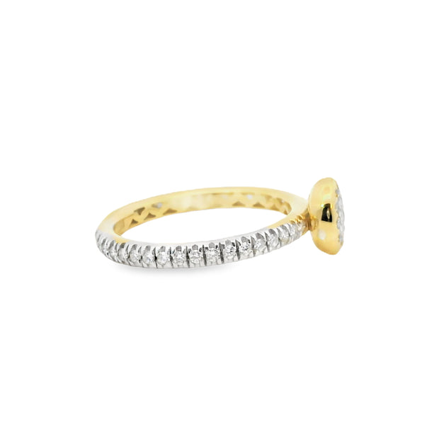 Diamond Pave Cluster Ring