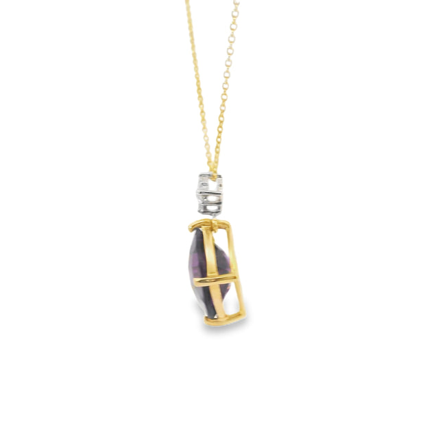 Amethyst and Diamond Pendant