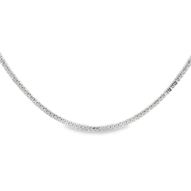 Diamond Tennis and Paperclip Necklace