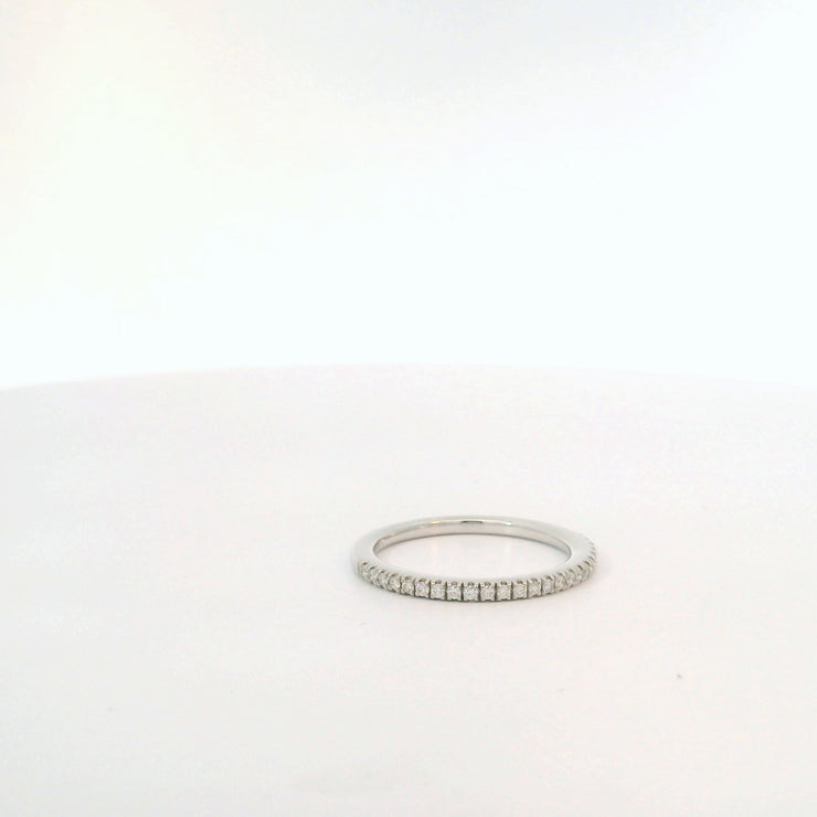 White Gold Prong Set Diamond Band