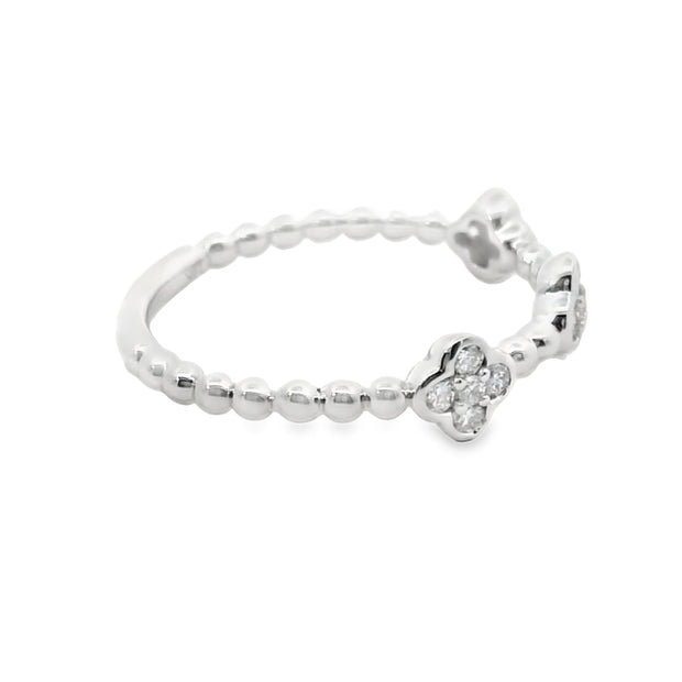 Diamond Pave Clover Ring