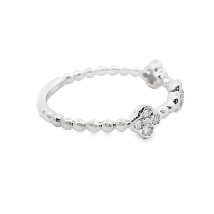 Diamond Pave Clover Ring