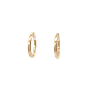 14 Karat Yellow Gold Diamond Huggies