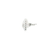 Sunflower Button Earrings with Diamonds