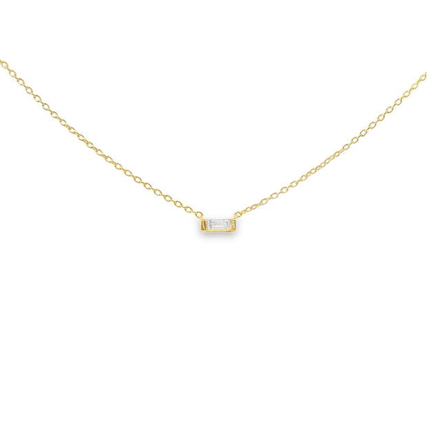 Diamond Baguette Pendant