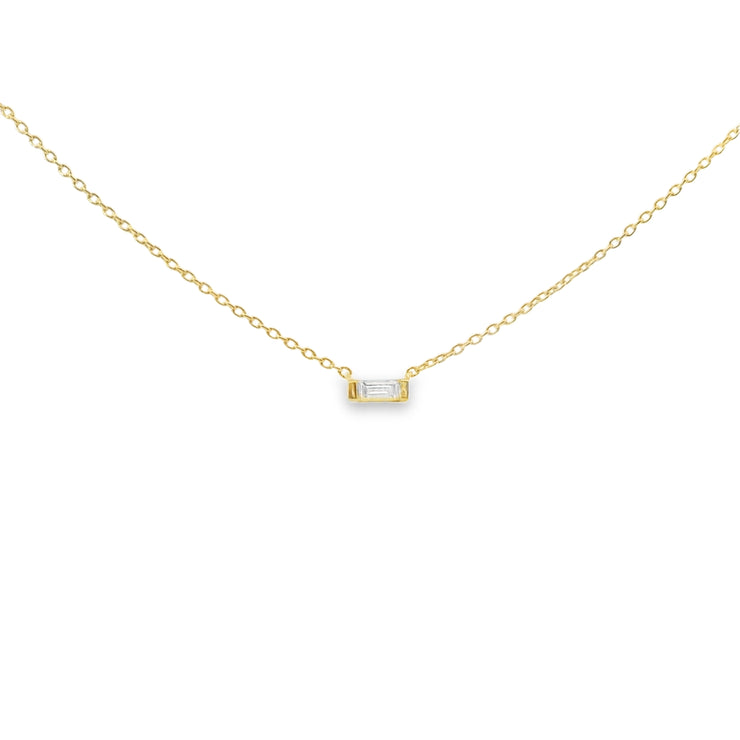 Diamond Baguette Pendant