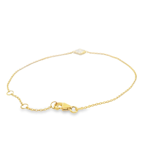 Diamond Clover Charm Bracelet