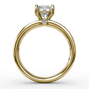FANA 14 Karat Yellow Gold Semi-Mount Ring
